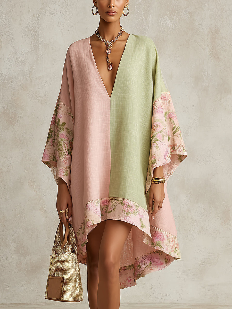 Floral Trim Midi Dress