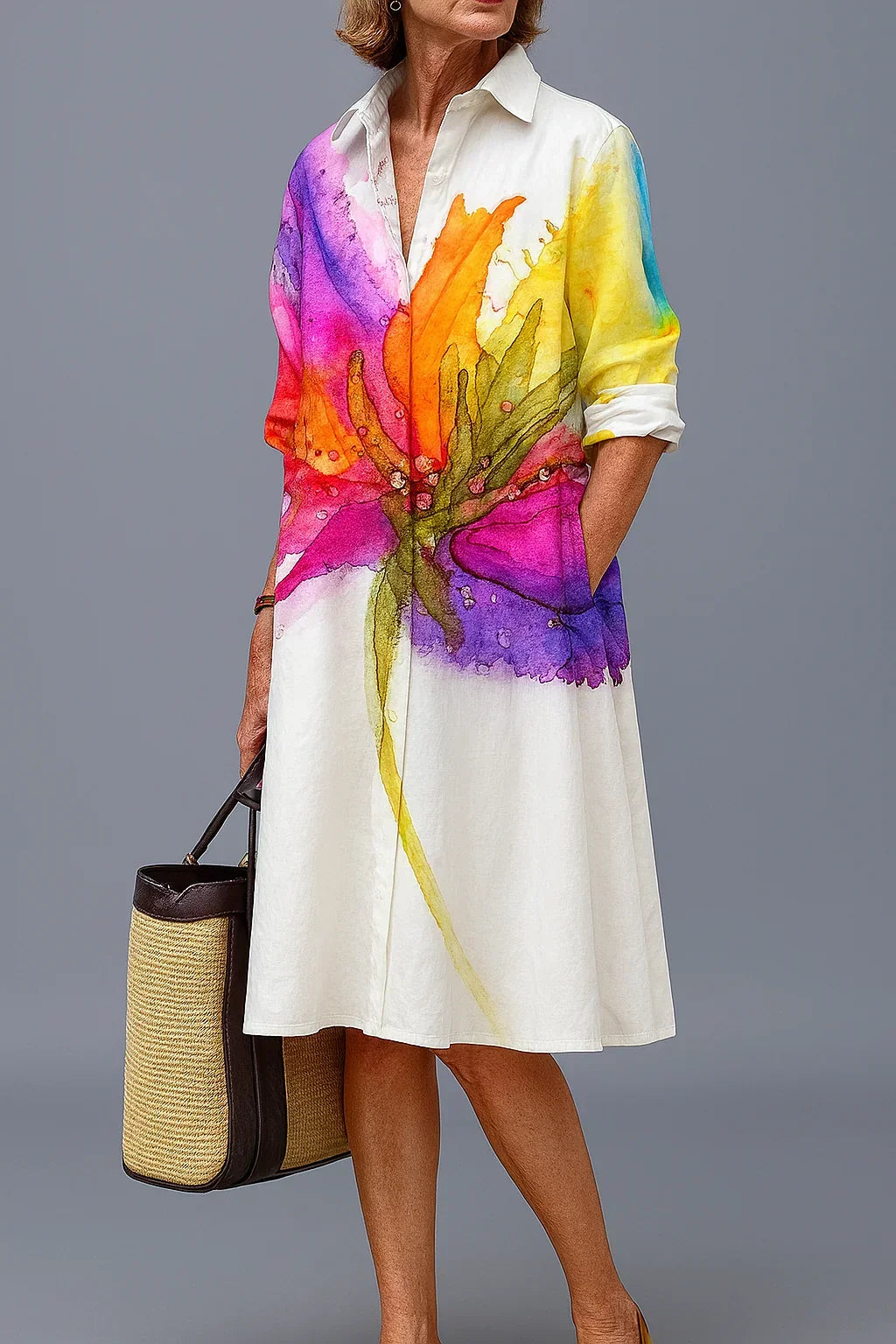 Kayla Stylish and Carefree Midi Dress