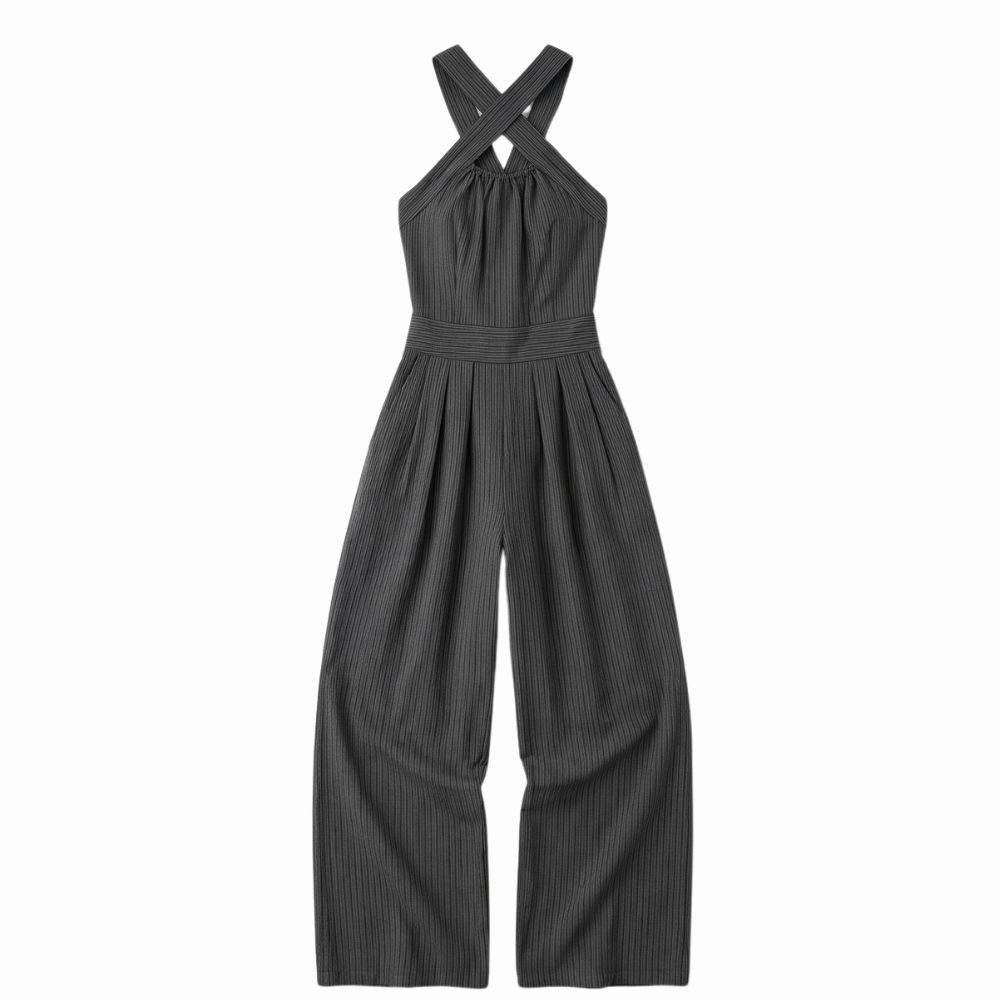 Karissa™ Flowing Wide-Leg Halter Jumpsuit