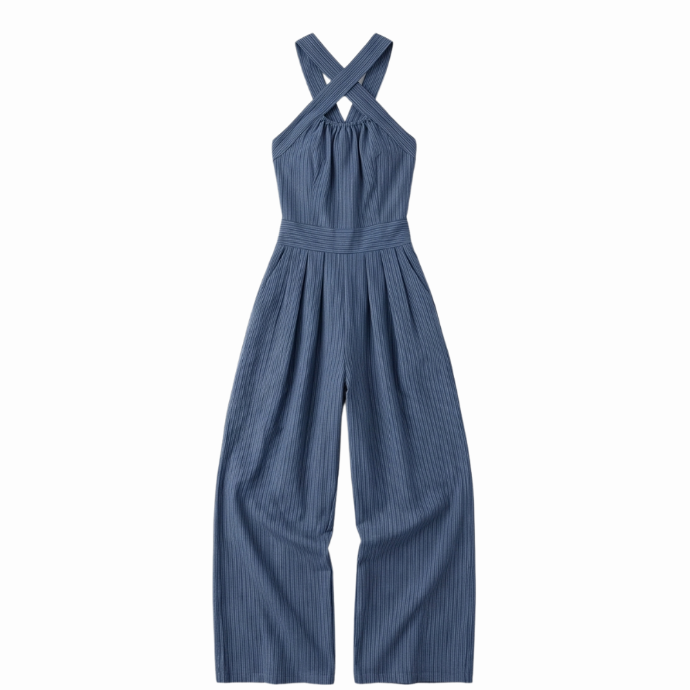 Karissa™ Flowing Wide-Leg Halter Jumpsuit
