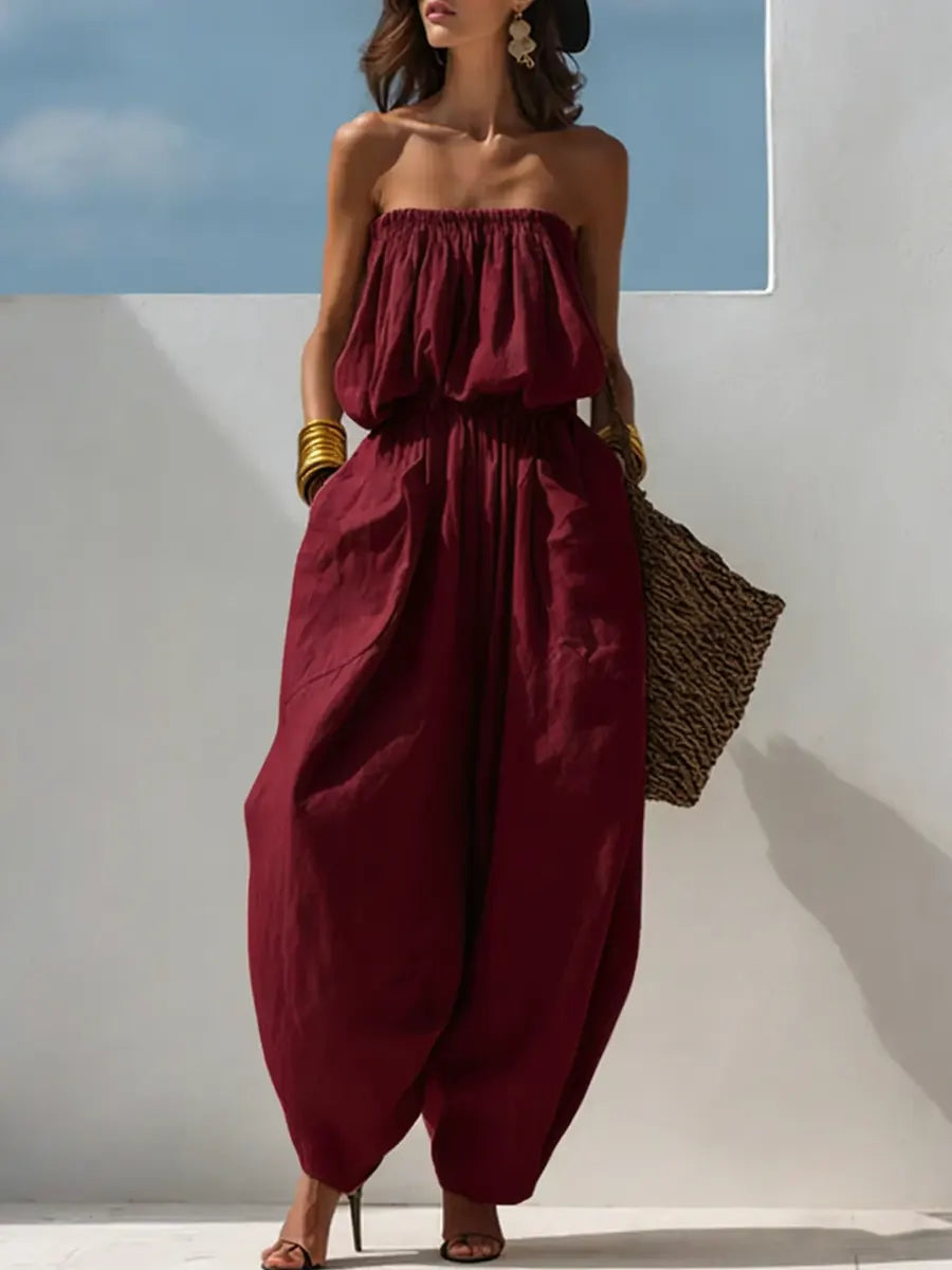 Loose Sleeveless Tapered Jumpsuit