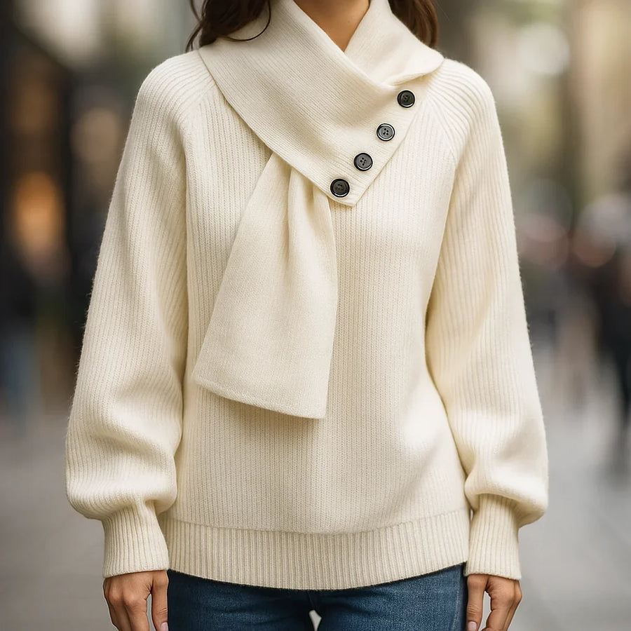 Alysa Cozy Scarf-Neck Sweater