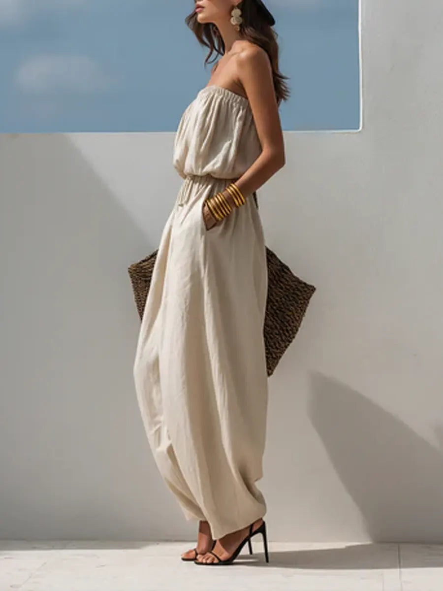 Loose Sleeveless Tapered Jumpsuit