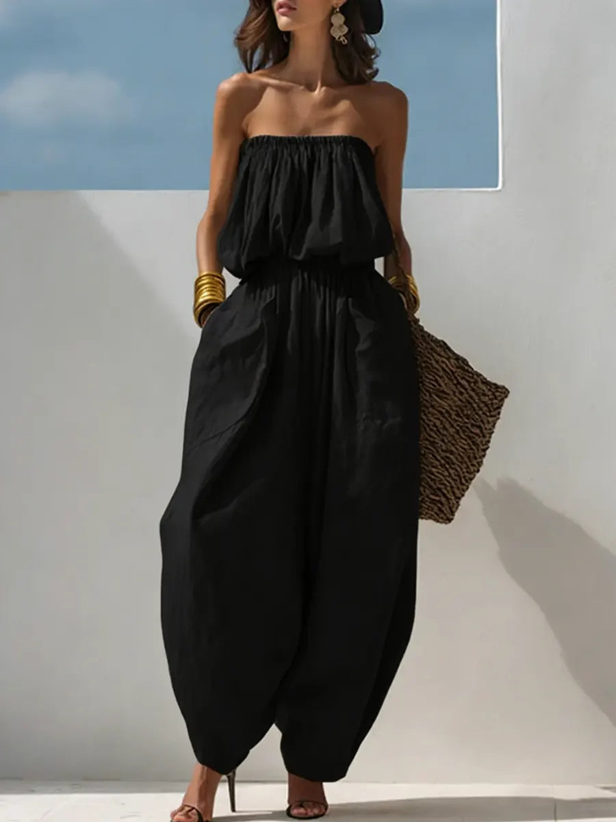 Loose Sleeveless Tapered Jumpsuit