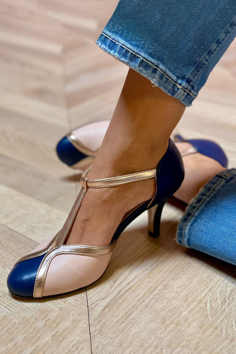 Rosana™ - Colourful round toe heels