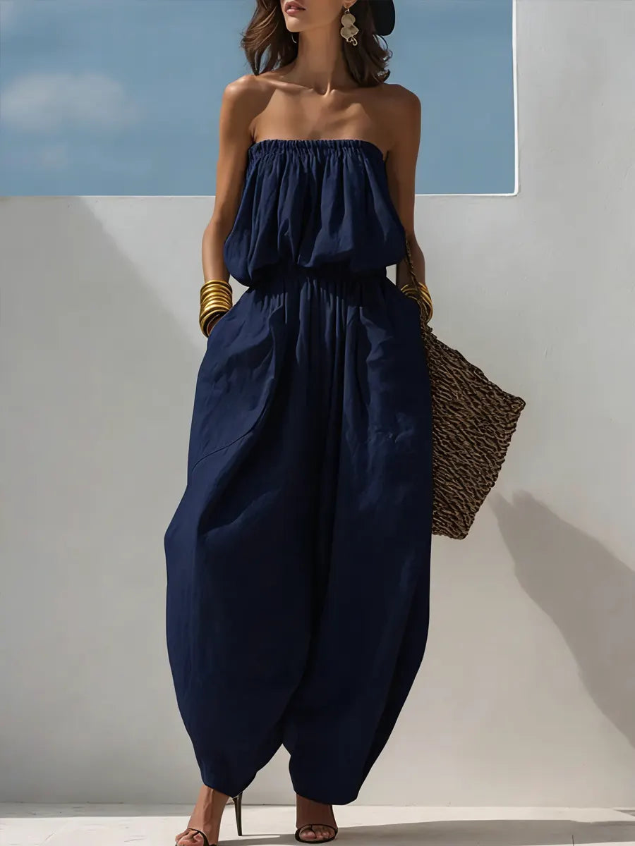 Loose Sleeveless Tapered Jumpsuit