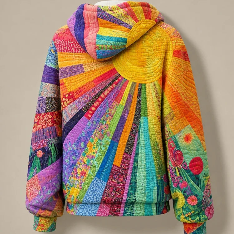 Amanda Colorful Quilted Hoodie