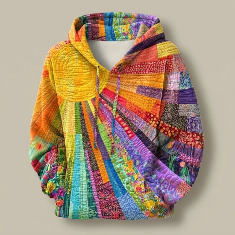Amanda Colorful Quilted Hoodie