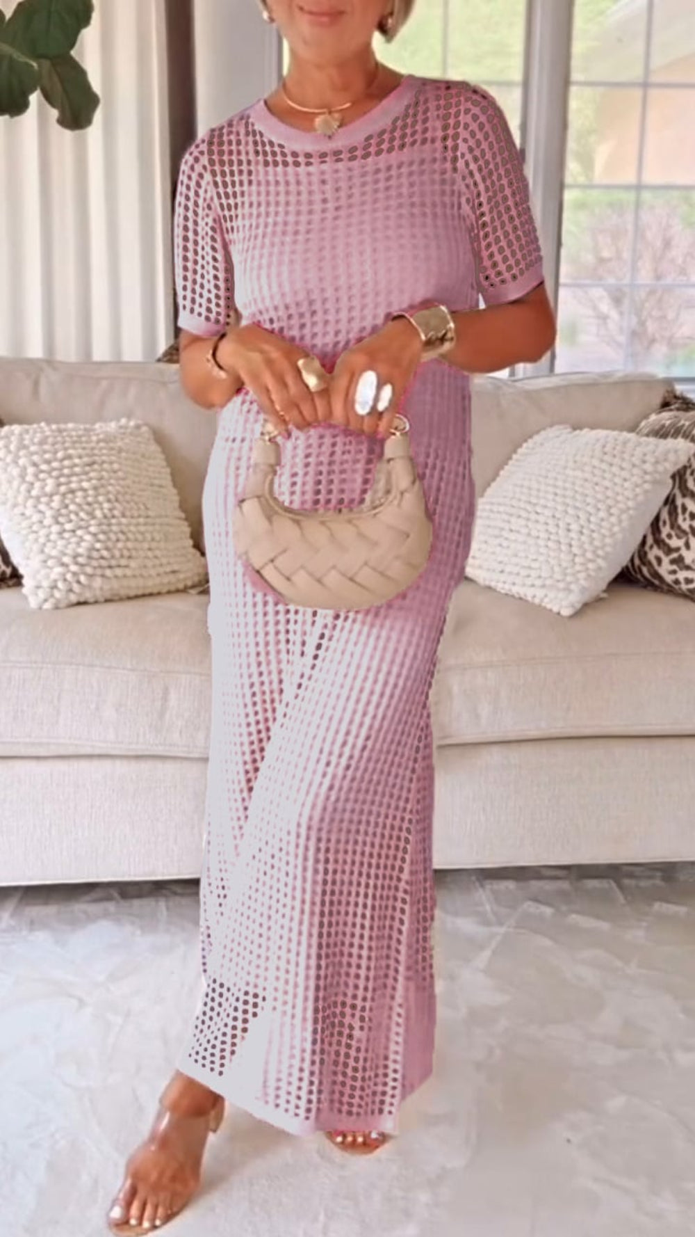 Hollow Airy Two-piece Dress