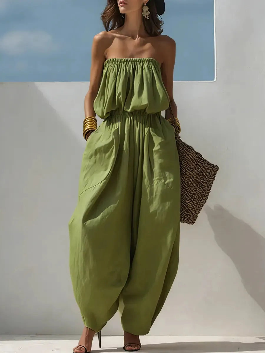 Loose Sleeveless Tapered Jumpsuit