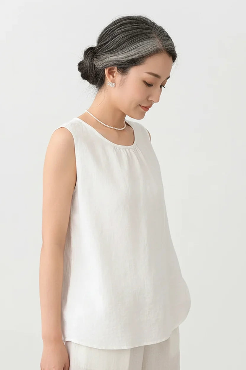 Natural Fiber Top and Pants Set