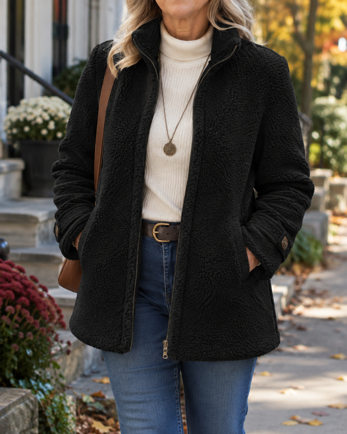 Rebecca Cozy Stand Collar Jacket