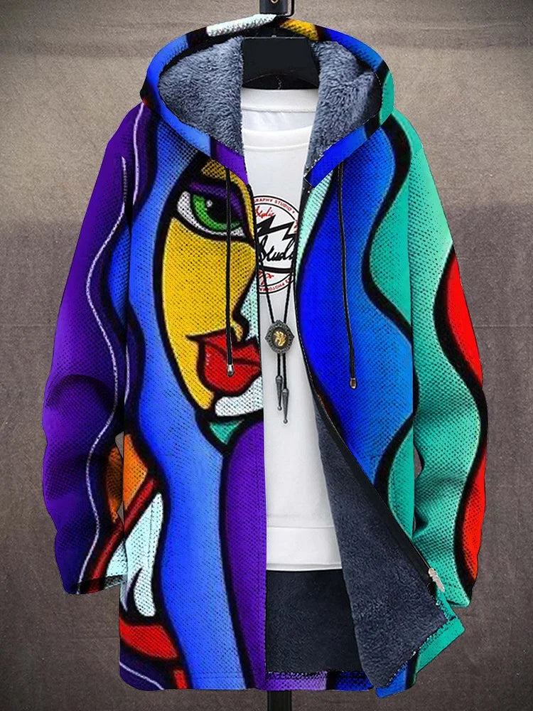 Allira Colorful Art Hoodie Cardigan