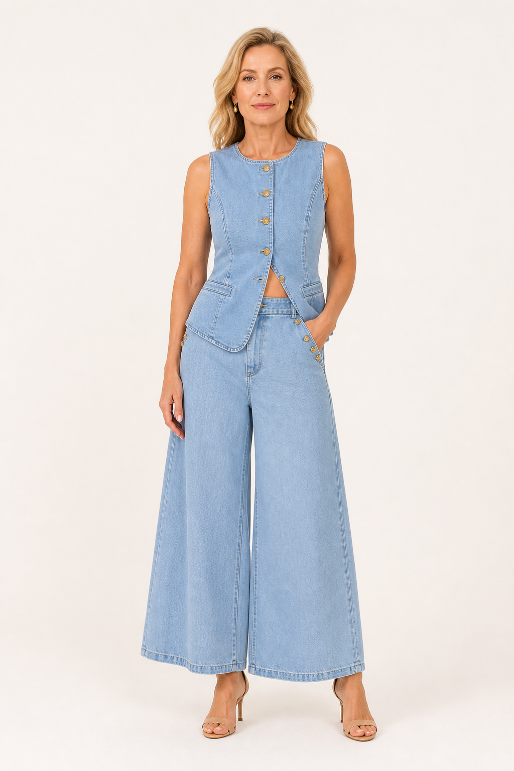 Anisse Blue Denim Set