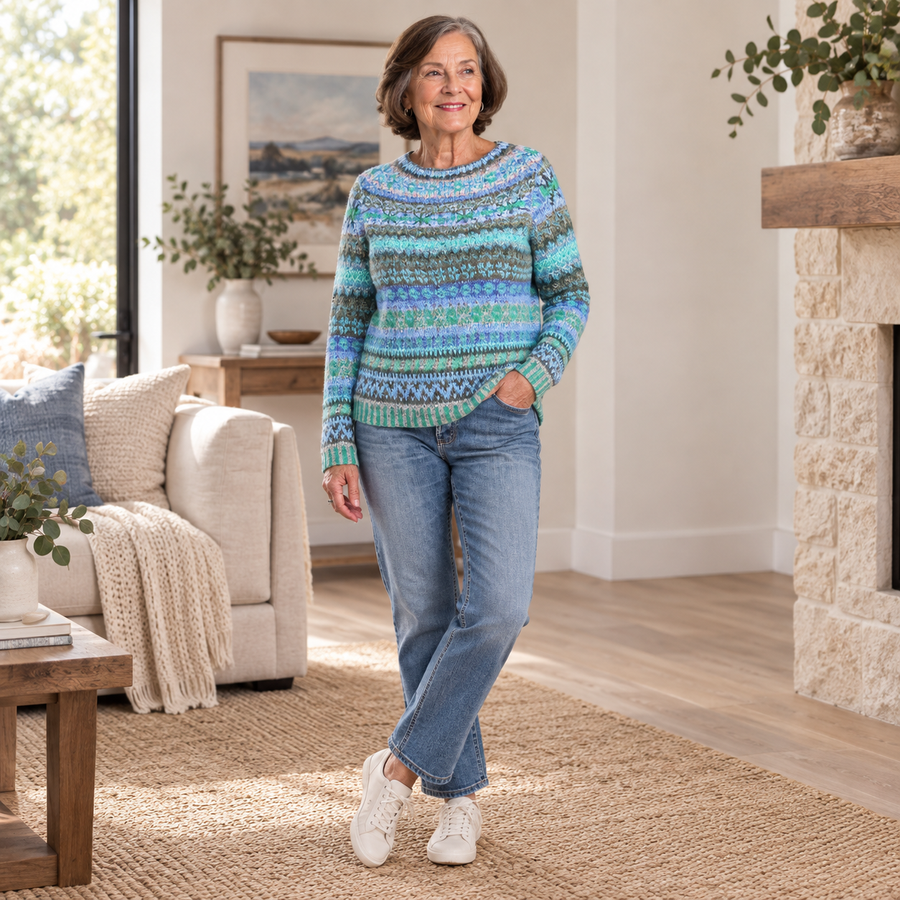 Brigitte Retro Reef Horizon Jumper