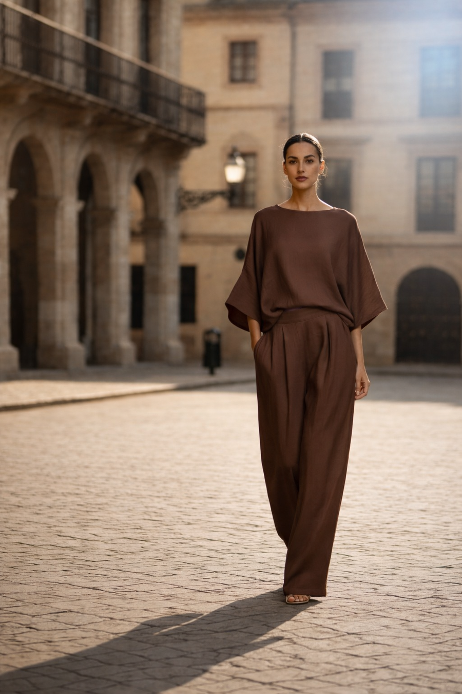 Elegant Wide-Leg Trousers & Soft Top