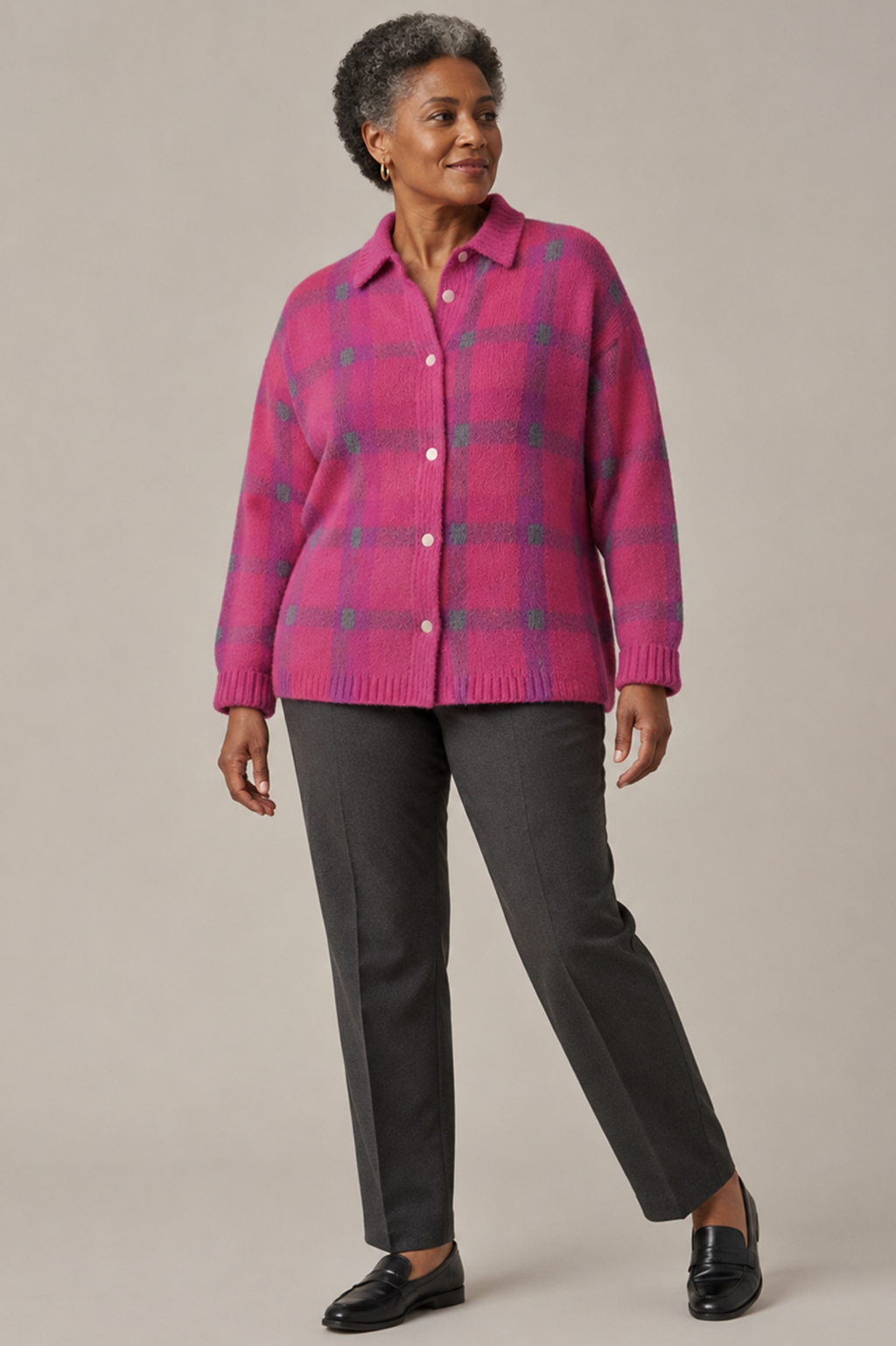 Camille Plaid Cardigan
