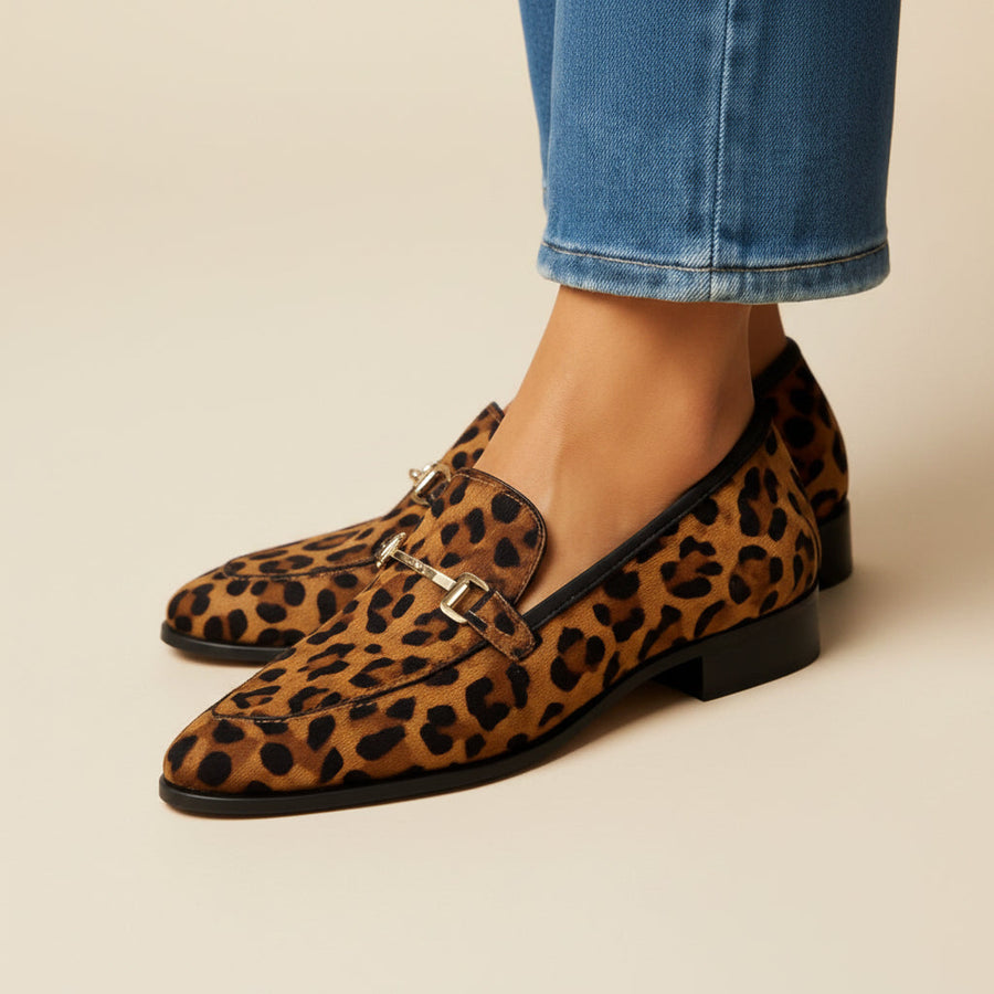 Valeria Elegant Leopard Print Loafers