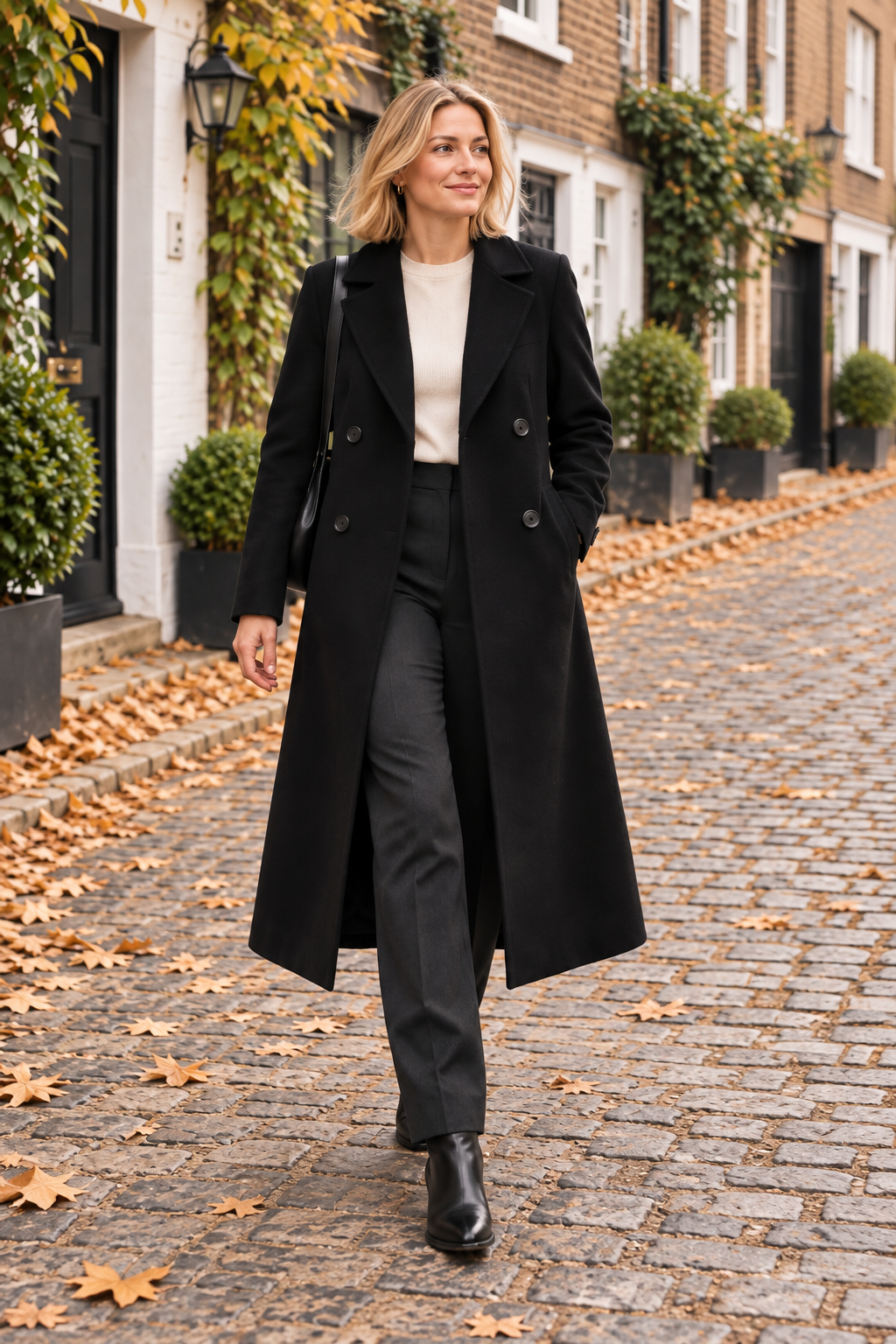 Women's Double Breasted Notch Lapel Trench Coat