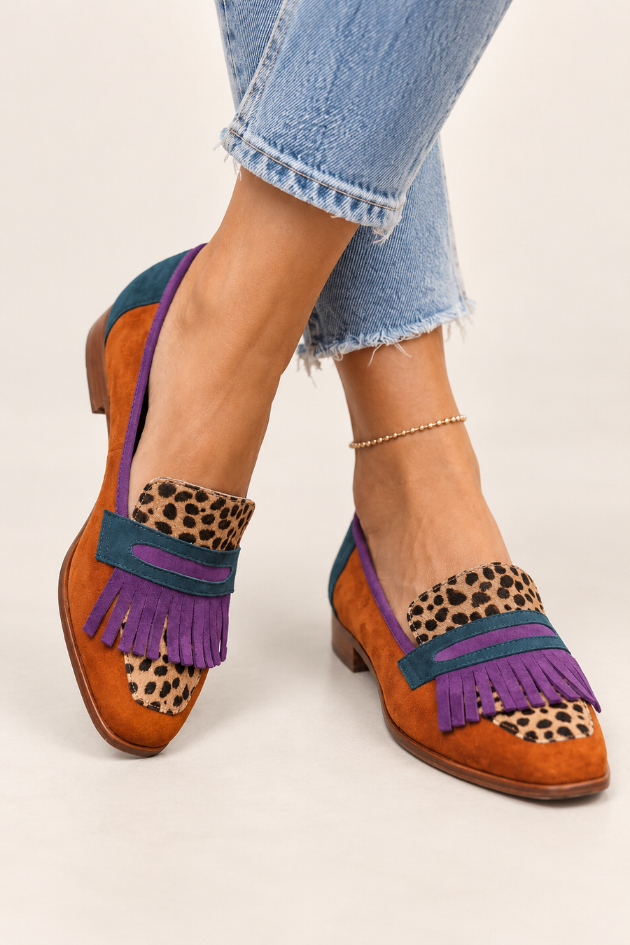 Romy Polished Brown Loafers