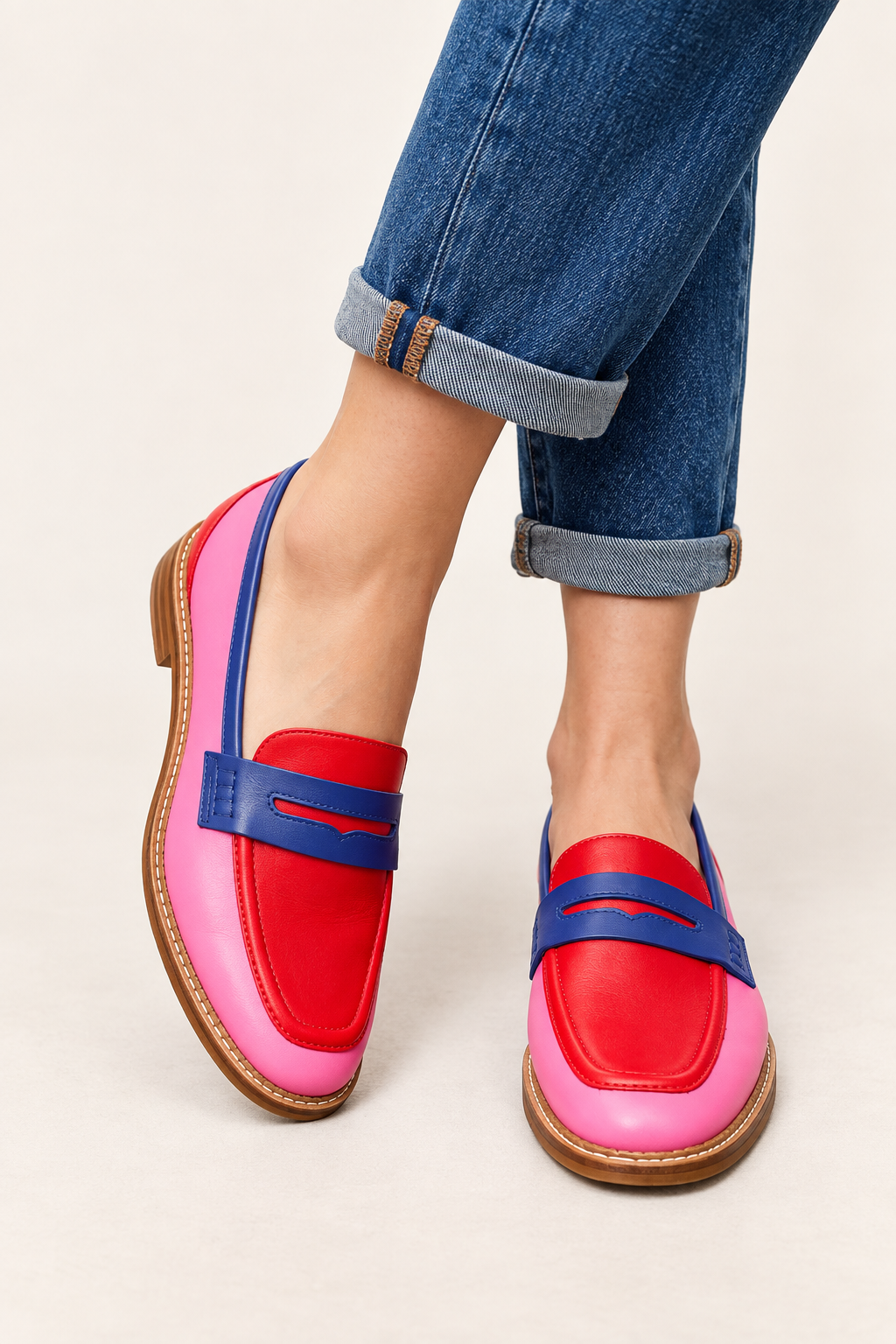 Vivian Colour Block Loafers