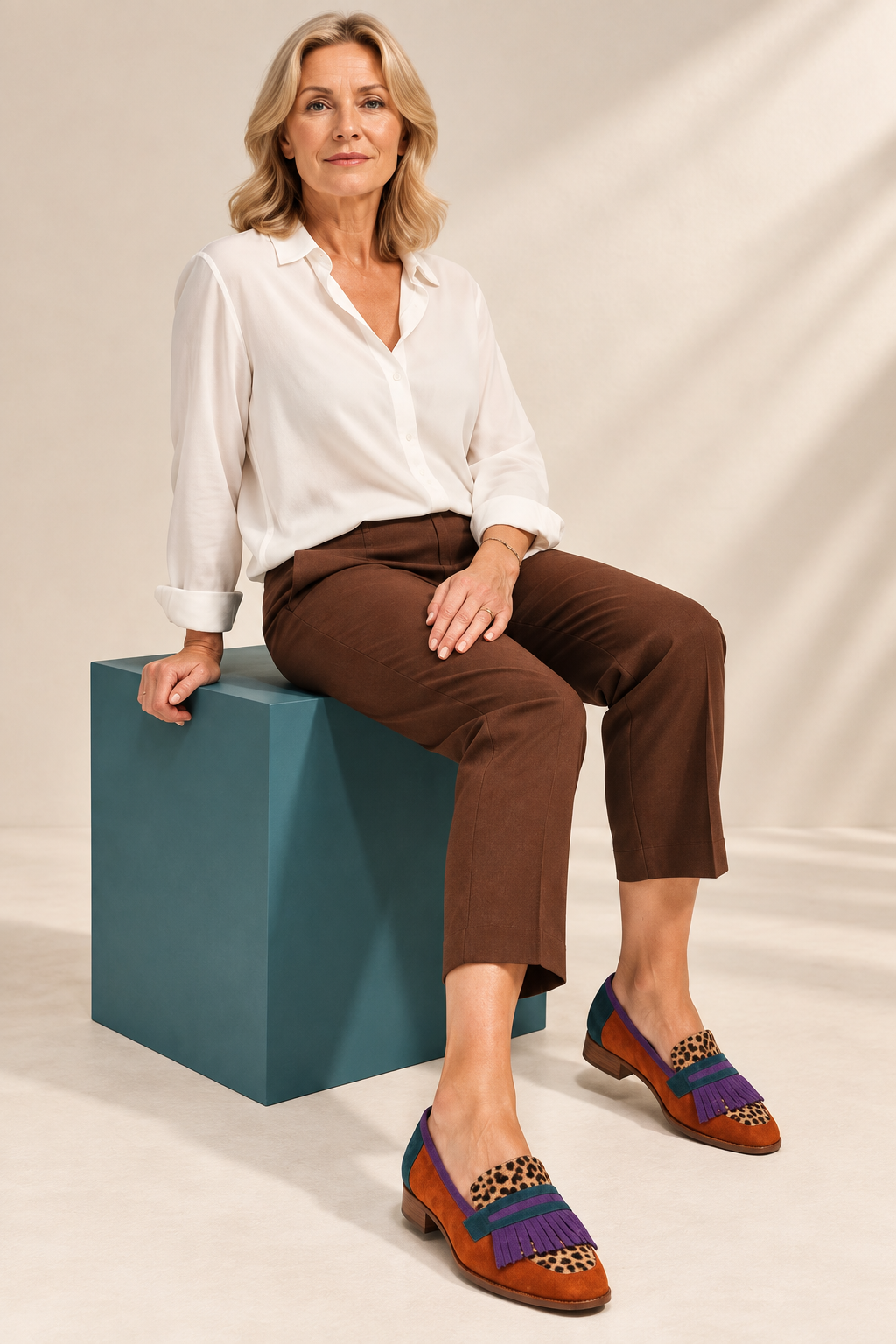 Romy Polished Brown Loafers