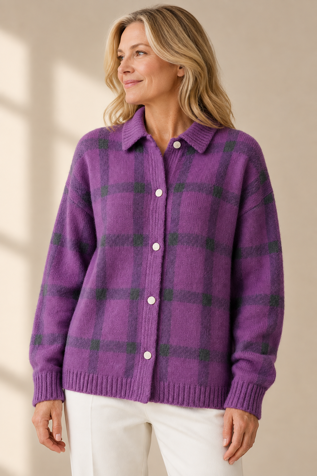 Camille Plaid Cardigan