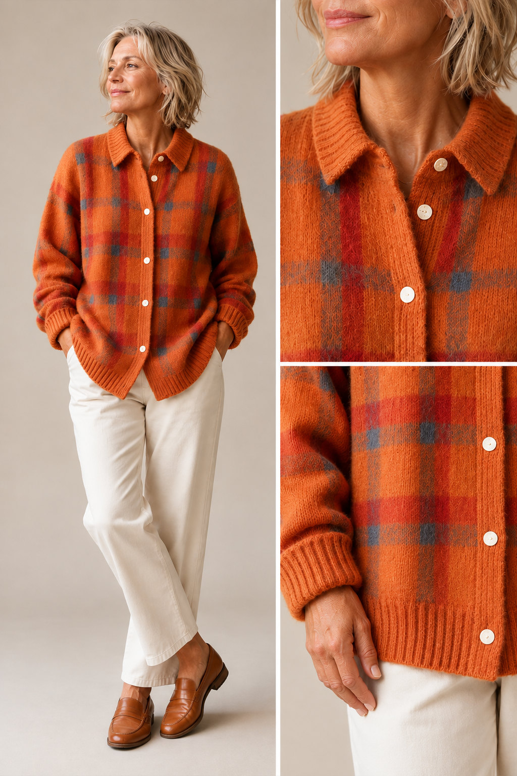 Camille Plaid Cardigan