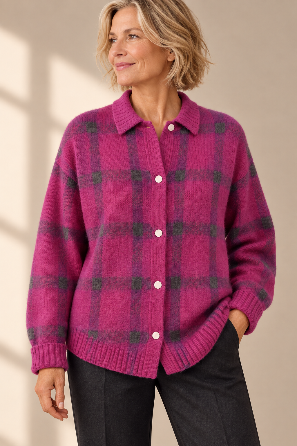 Camille Plaid Cardigan