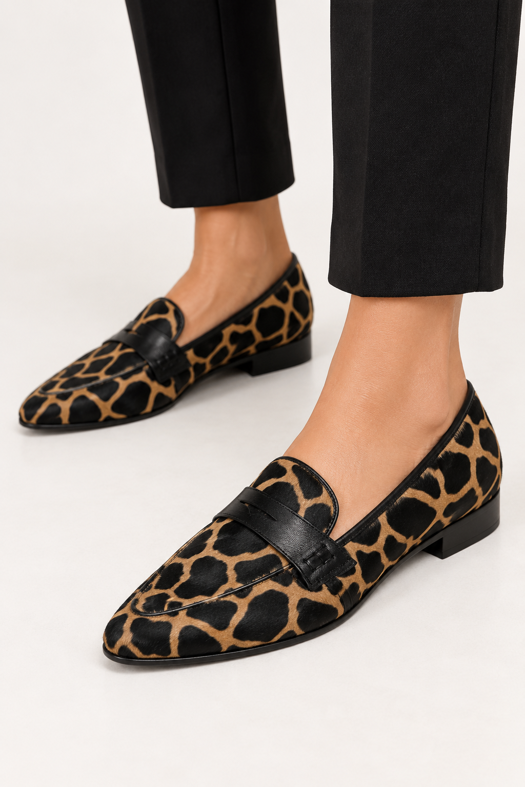 Estelle Streamlined Leopard-Print Loafer