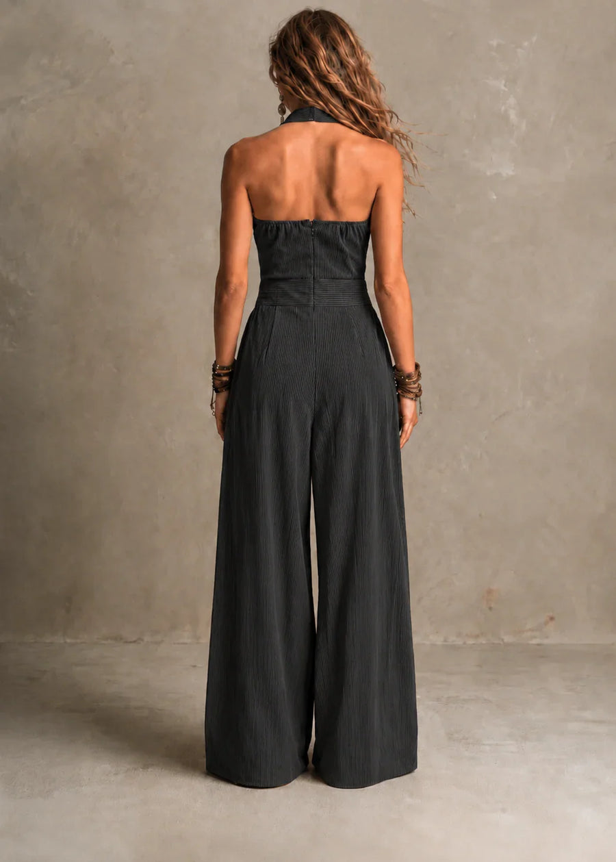 Karissa™ Flowing Wide-Leg Halter Jumpsuit