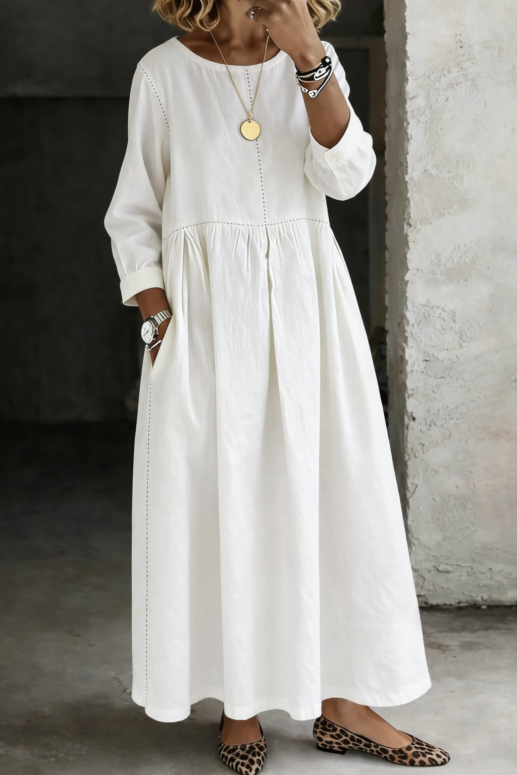 Zephyrelle Vintage Denim Maxi Dress