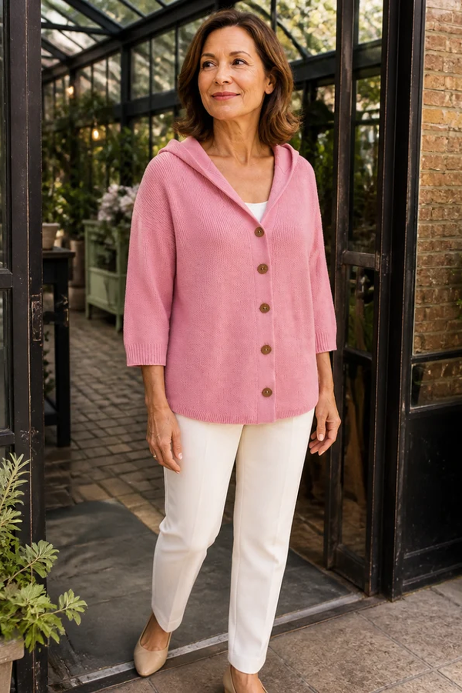 Darienne Hooded Knit Cardigan