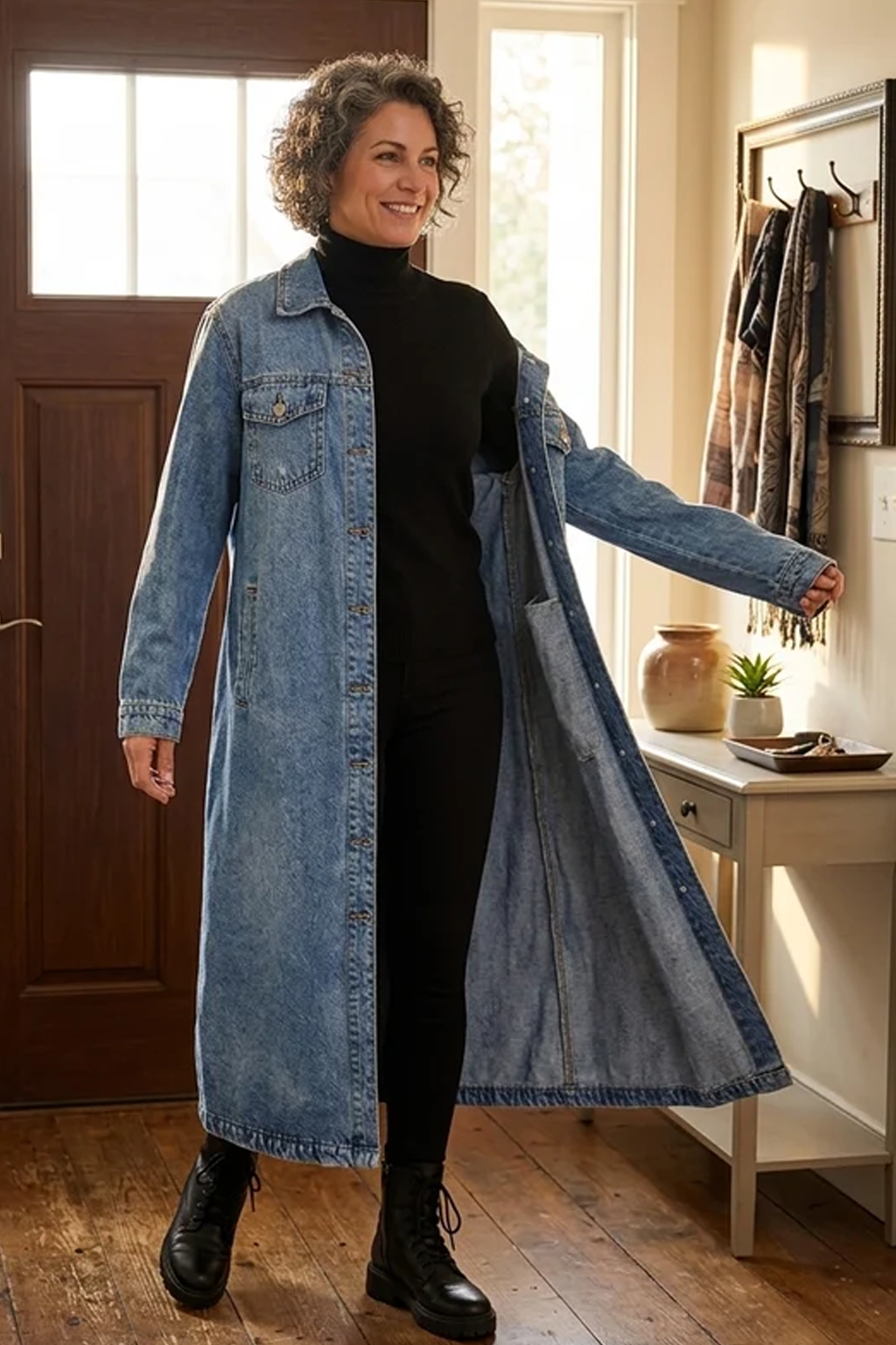 Denara Denim Maxi Coat