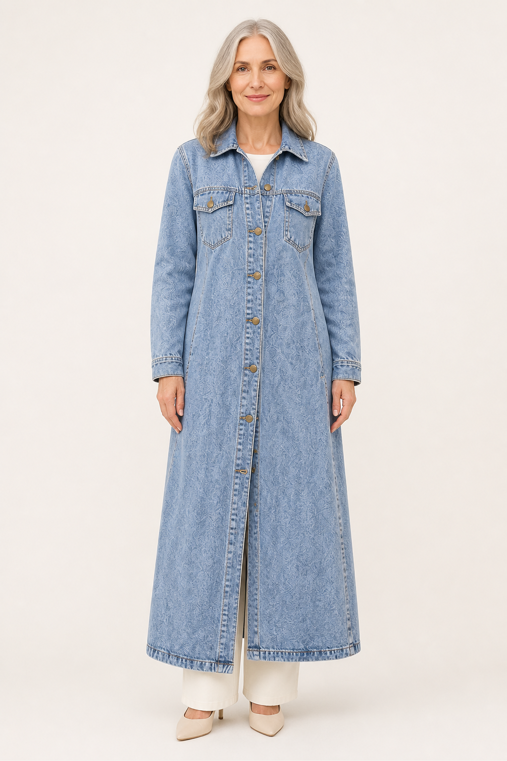 Denara Denim Maxi Coat