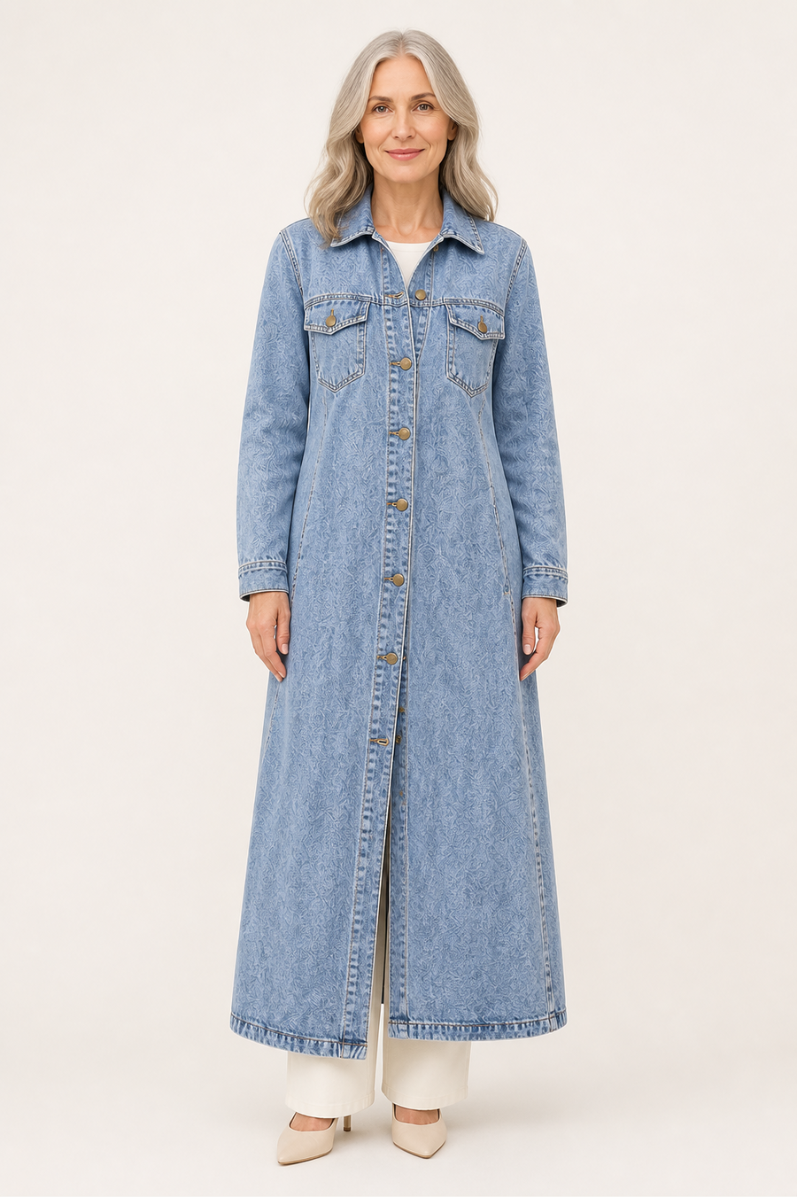 Denara Denim Maxi Coat
