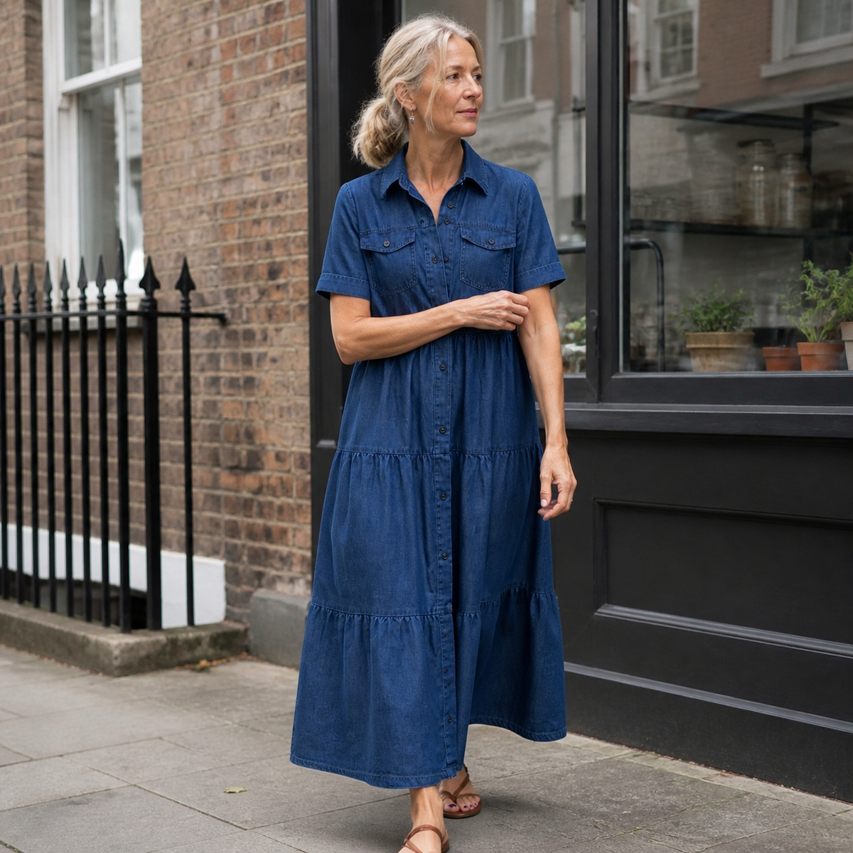 Elizabeth Button Down Maxi Dress