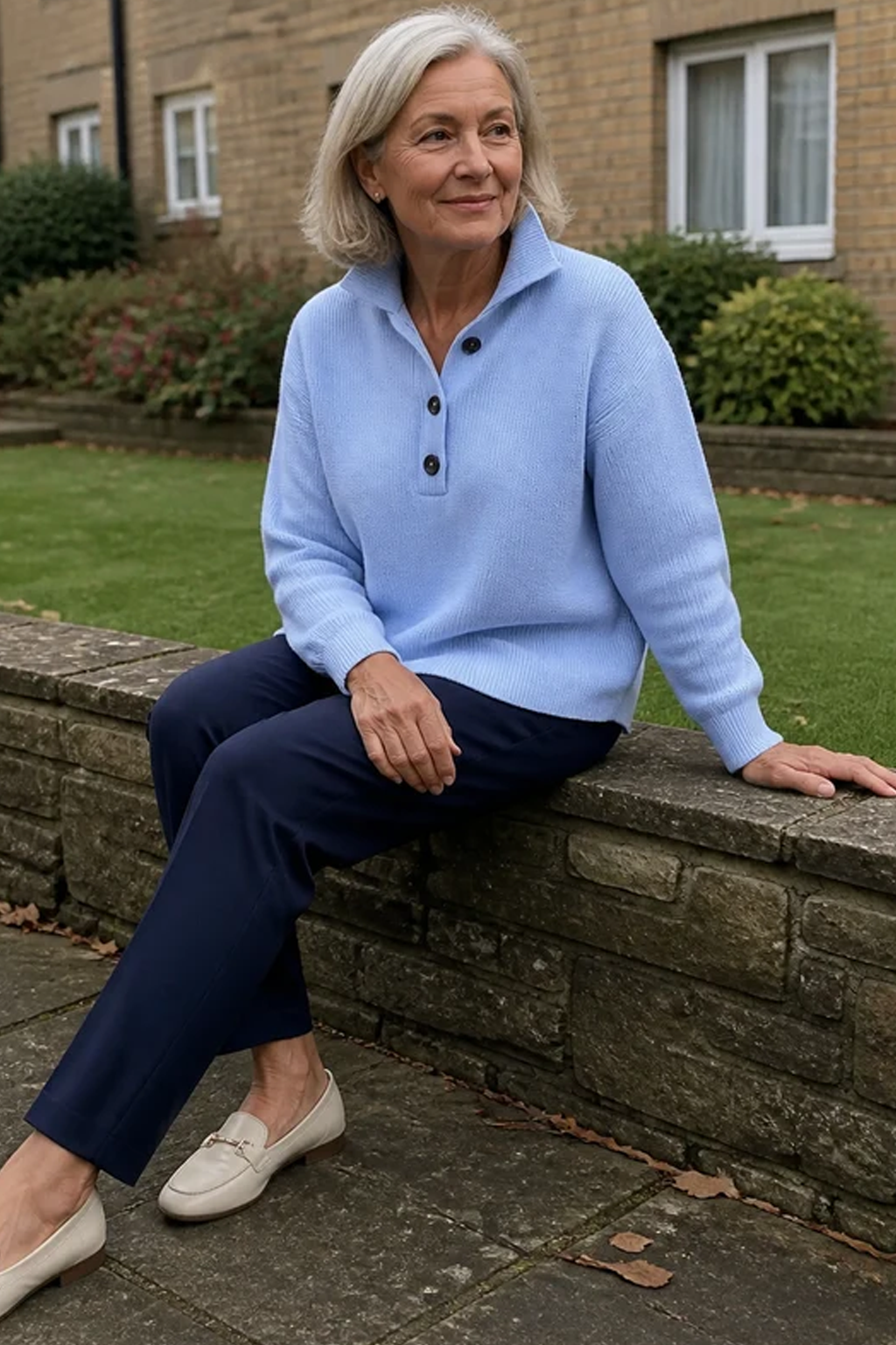 Florence V Neck Polo Jumper