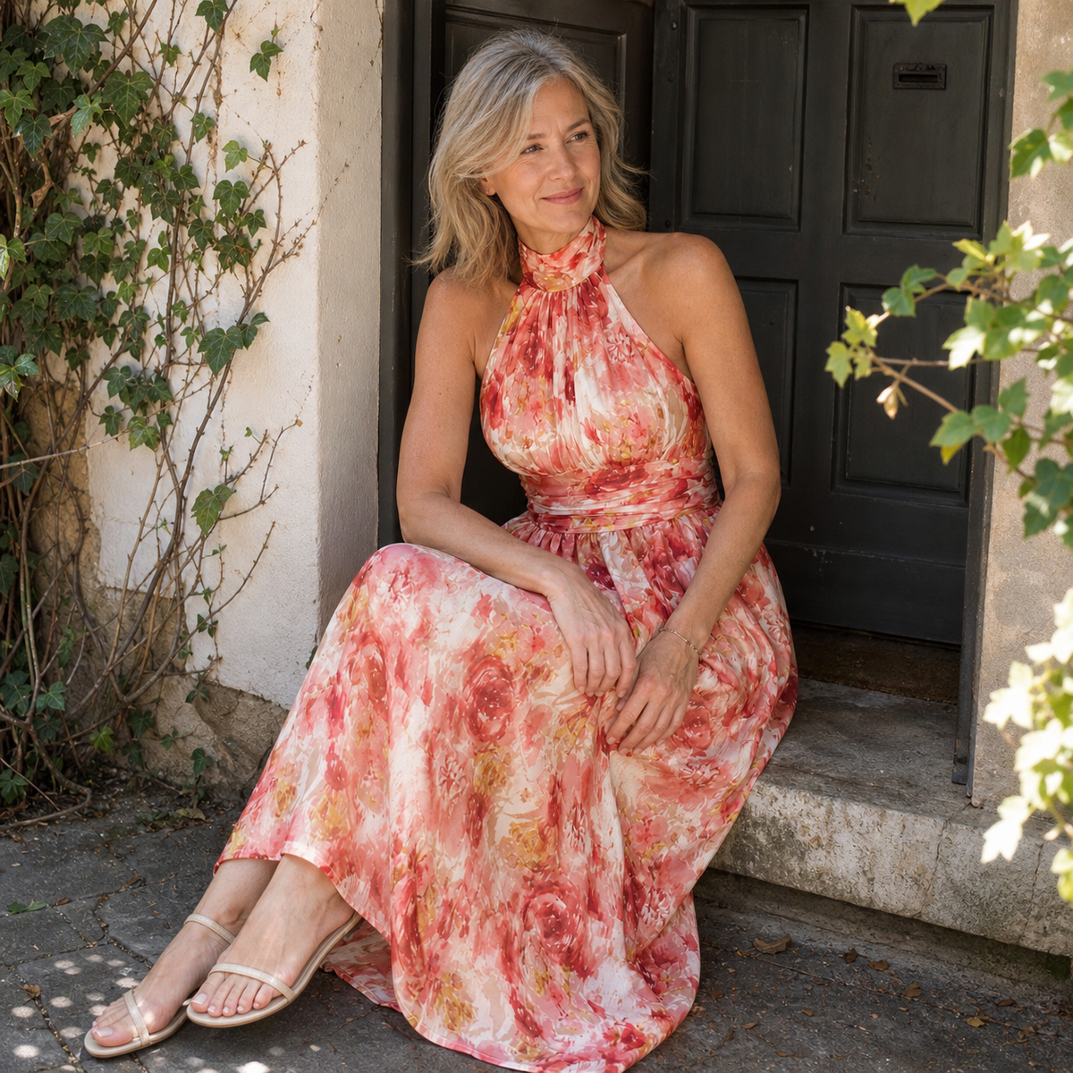 Halter Neck Maxi Dress