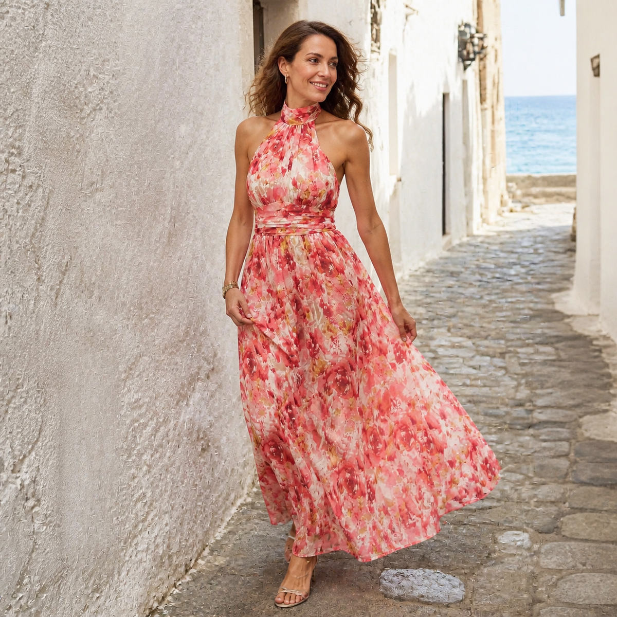 Halter Neck Maxi Dress