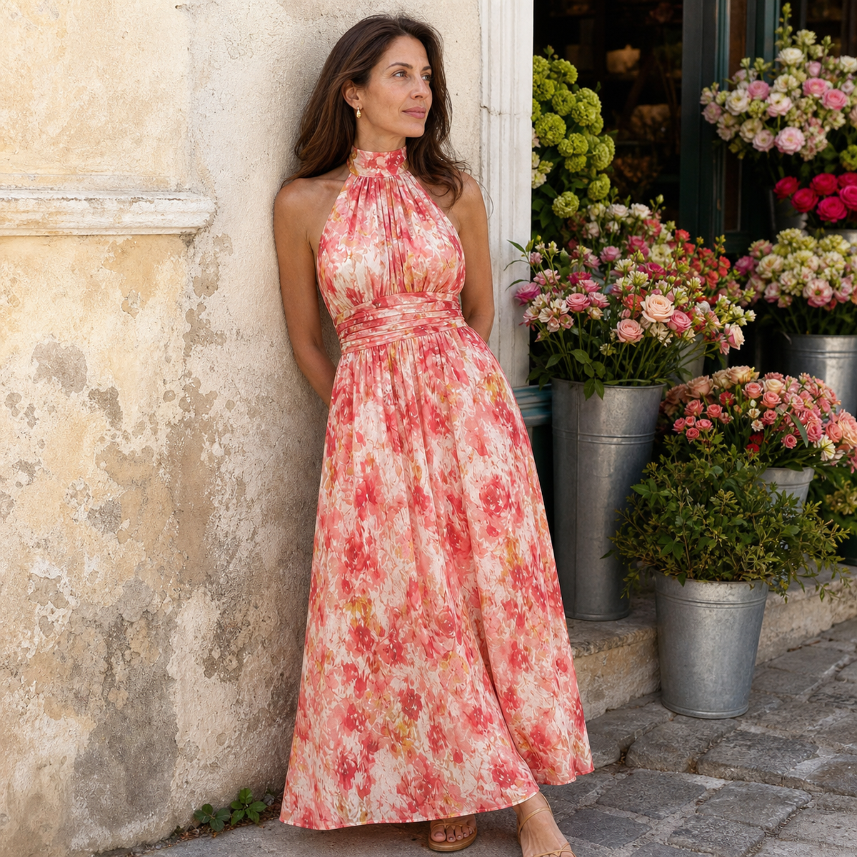 Halter Neck Maxi Dress