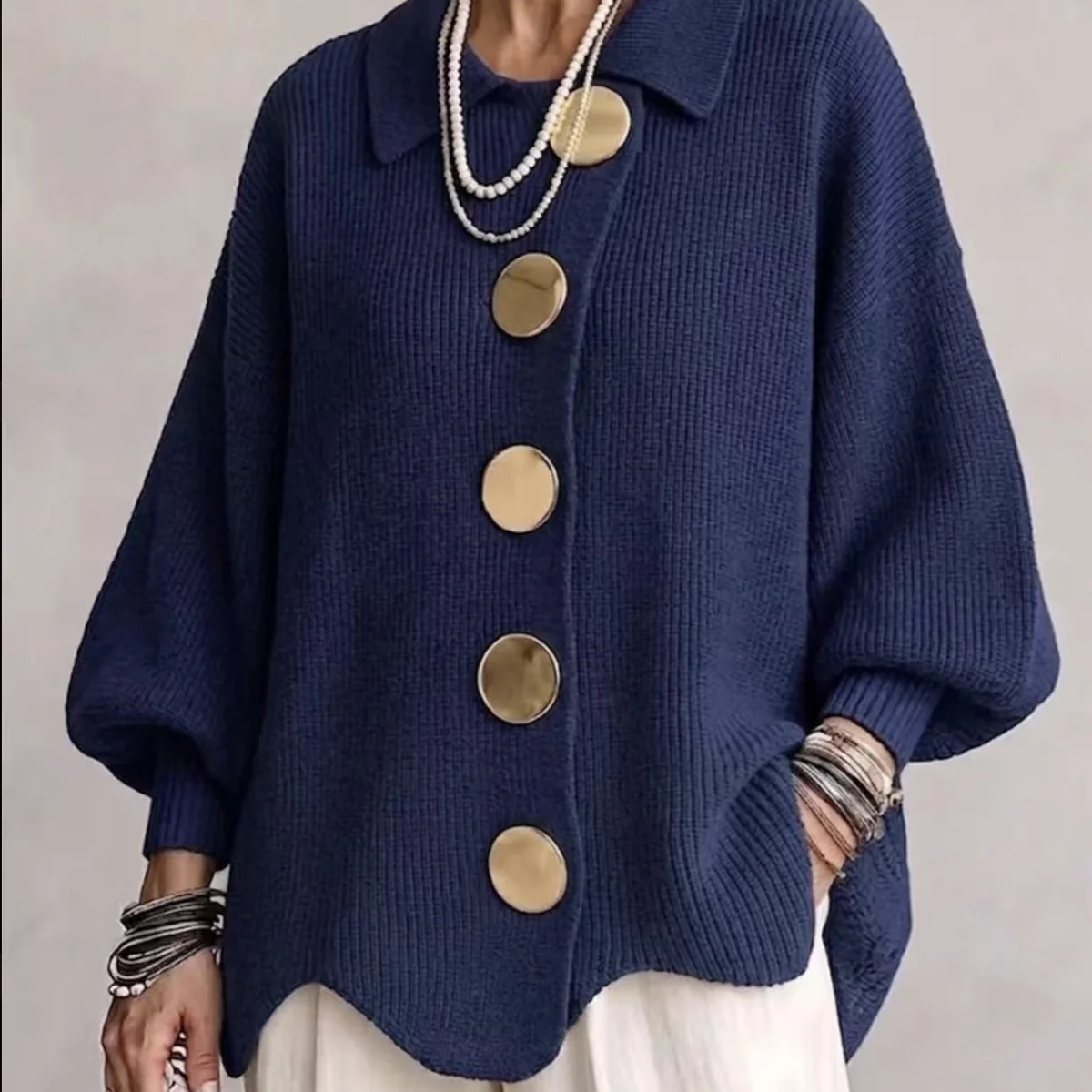 Isadora Oversized Collared Cardigan