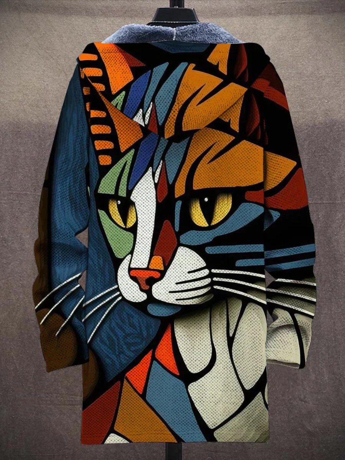 Jindalee Cat Print Zip Up Cardigan