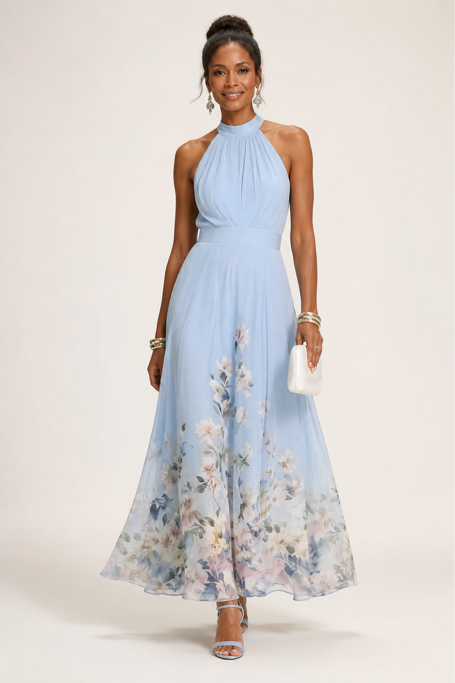 Kezia Halter Neck Maxi Dress