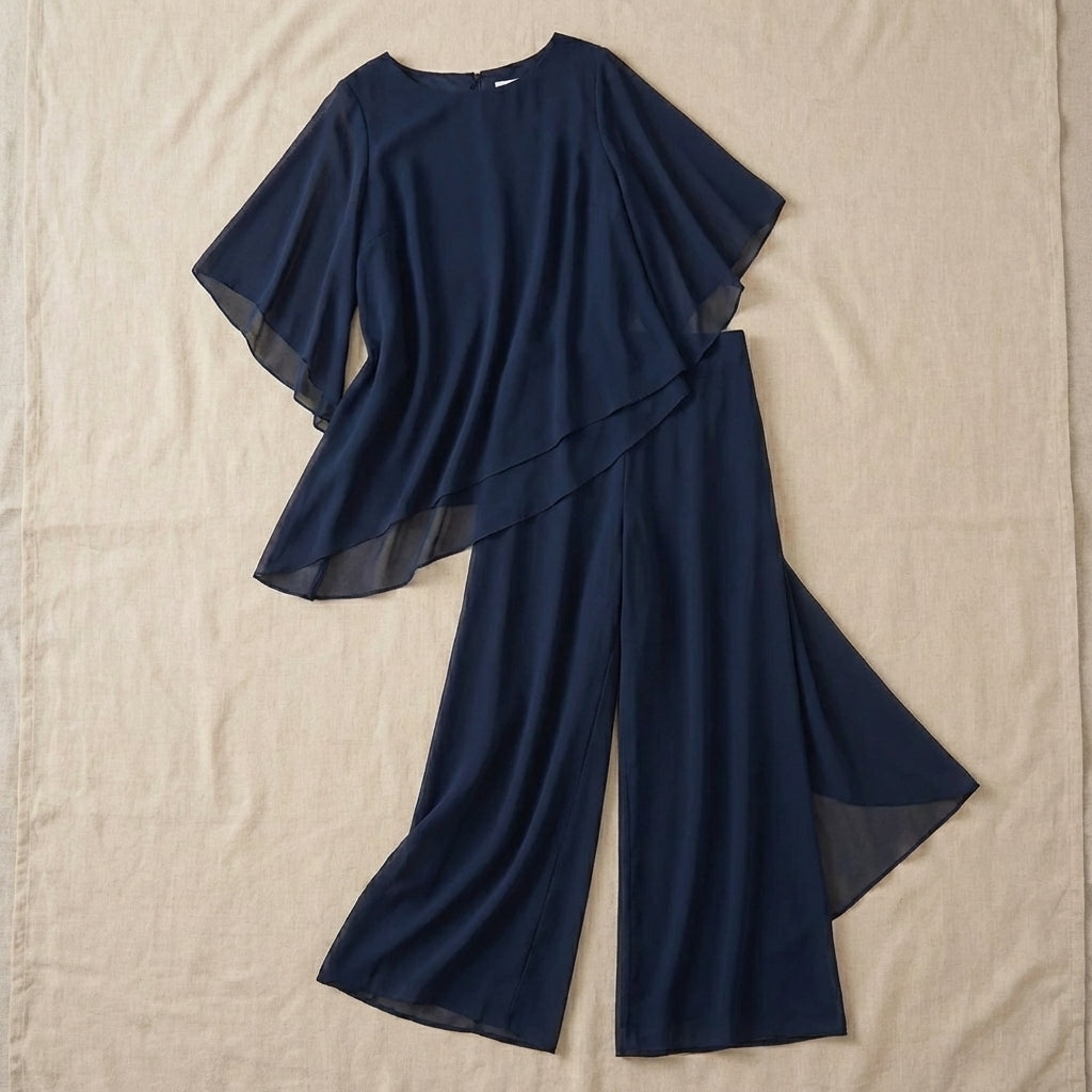 Kimmy Draped Top with Palazzo Pants