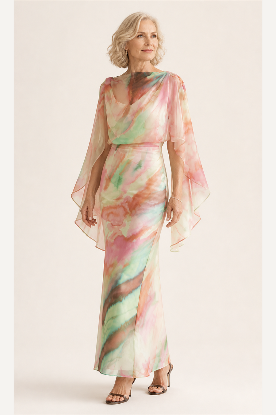 Kimono Sleeve Maxi Dress