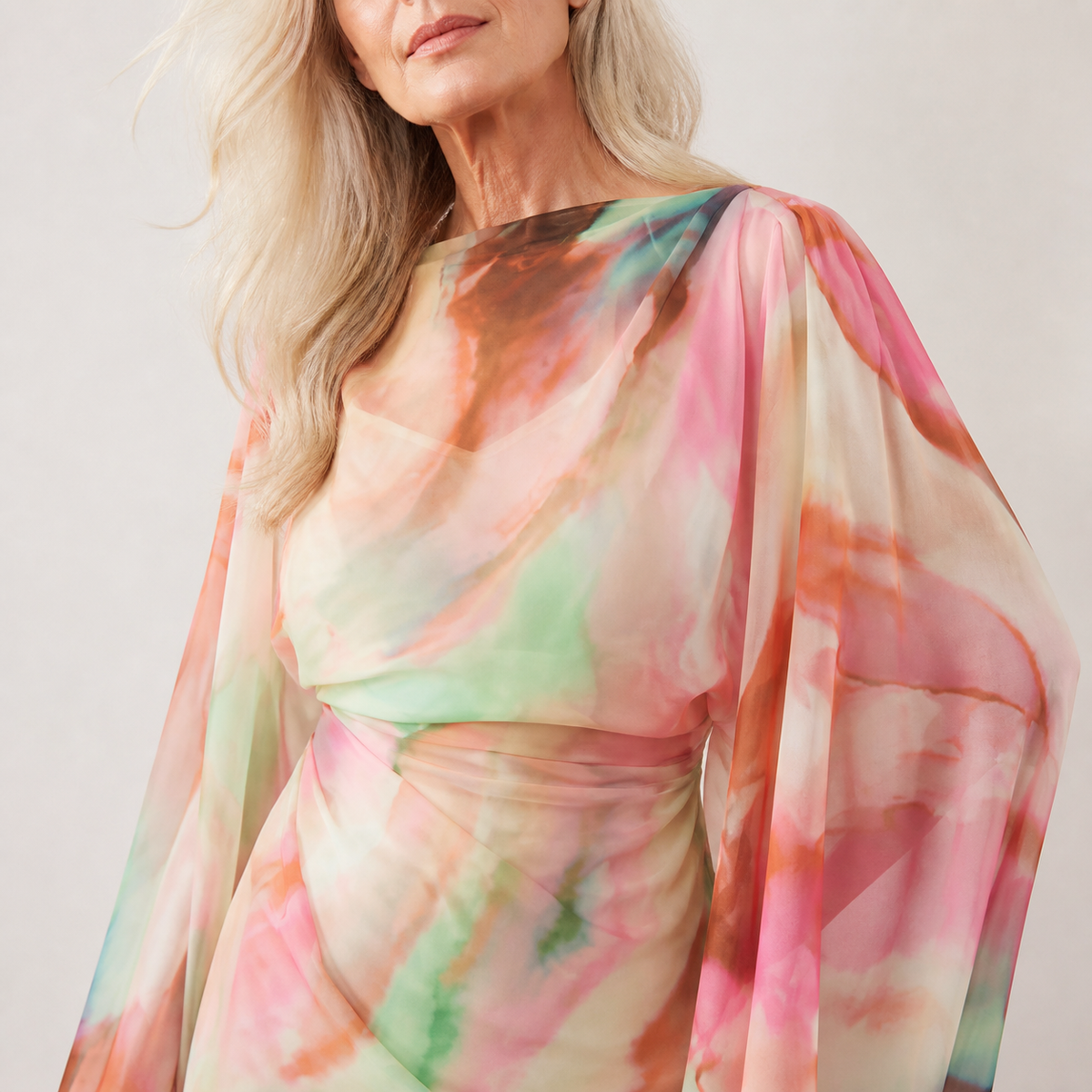 Kimono Sleeve Maxi Dress