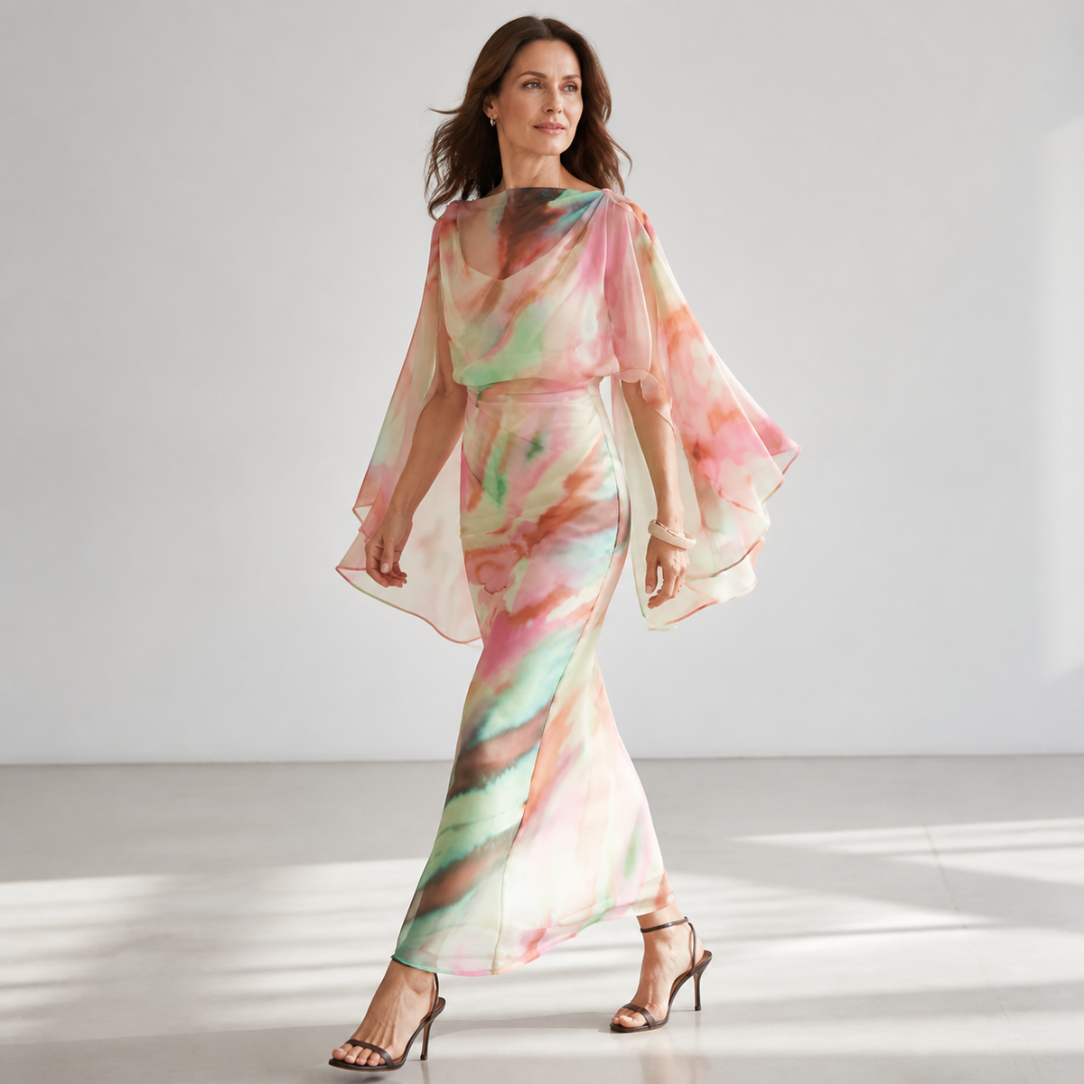 Kimono Sleeve Maxi Dress