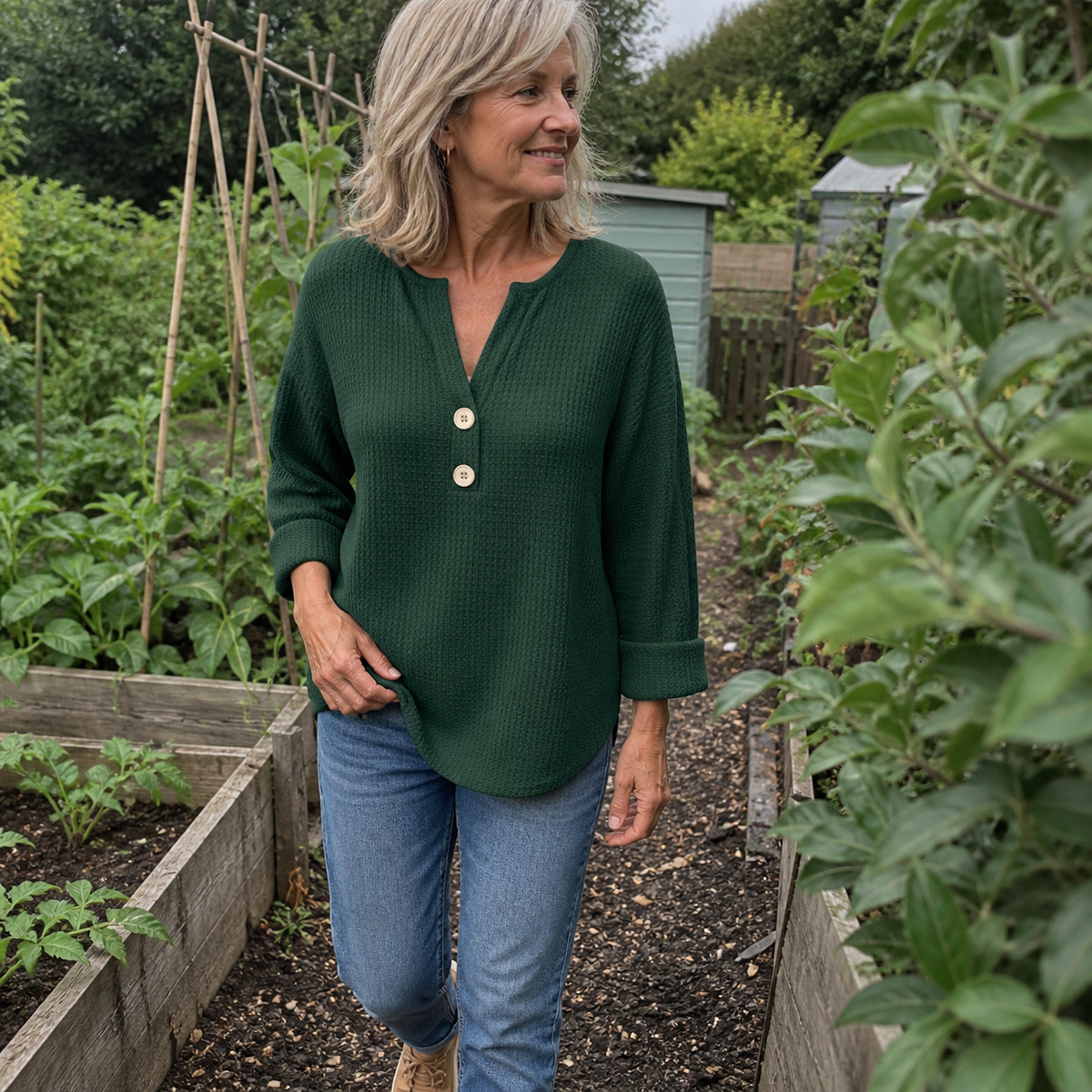 Lucinda Henley Button Top