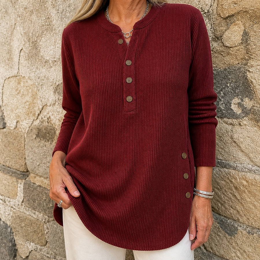 Neva Button Henley Tunic